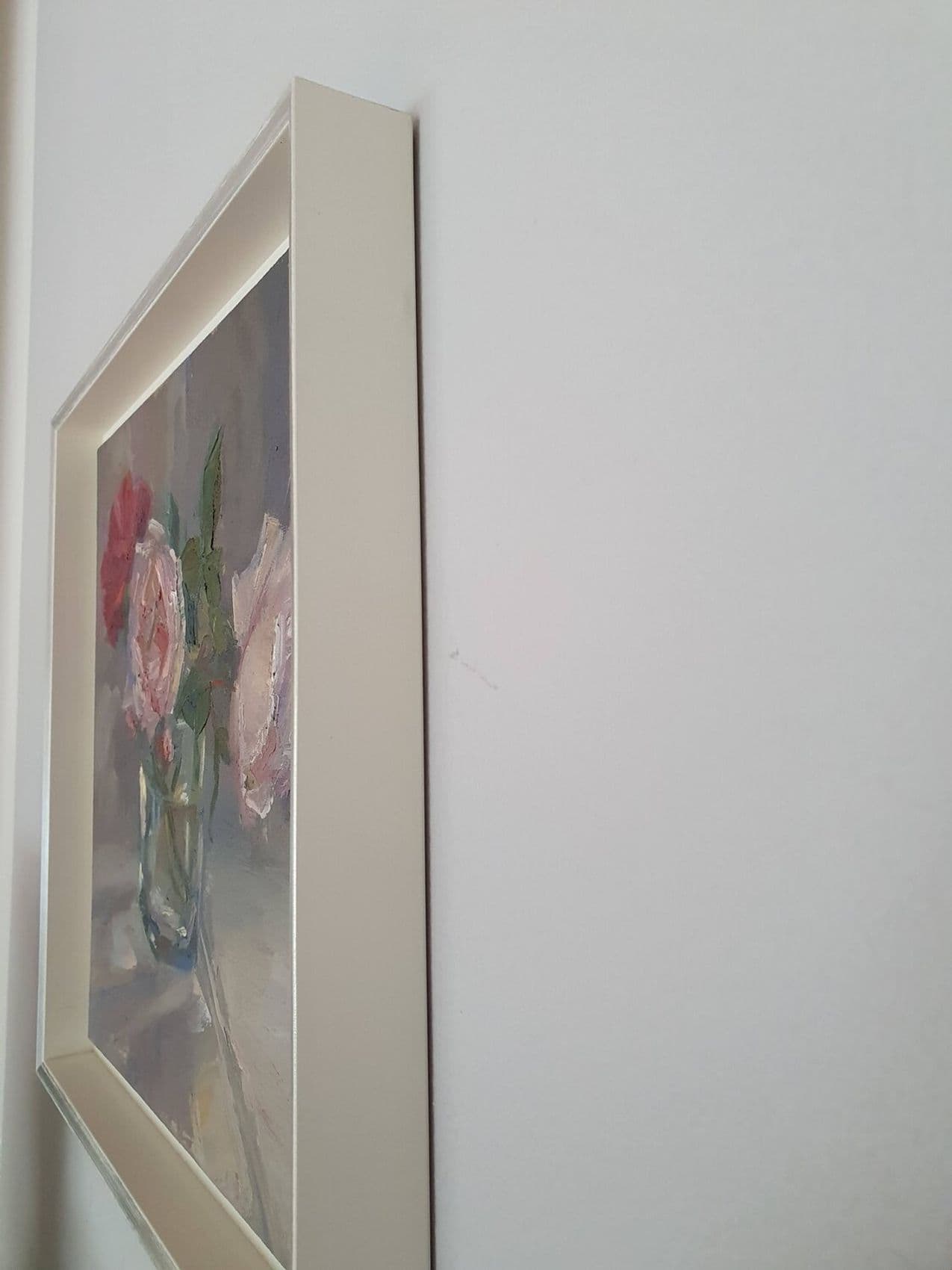 "Rosen in einer Glasvase"  Etüde (Weiß) — Ansicht 2
