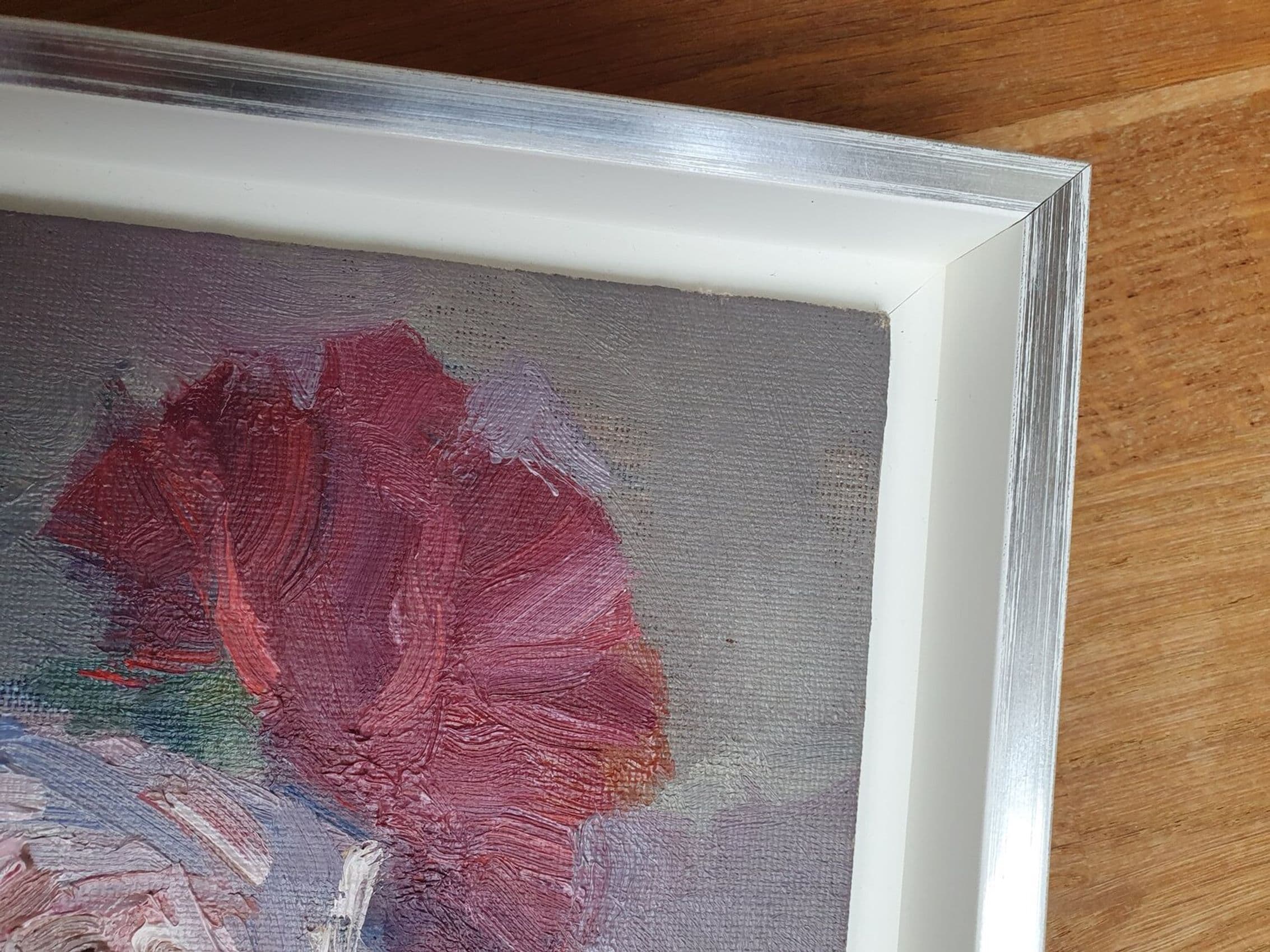 "Rosen in einer Glasvase"  Etüde (Weiß) — Ansicht 3