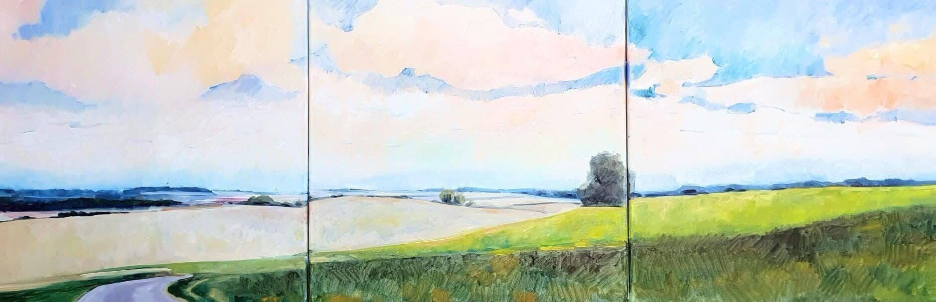 Sommerlandschaft Triptychon
