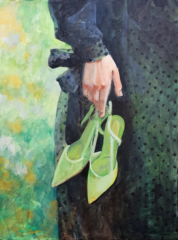 Grüne Stiletto