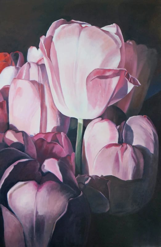 Tulpen in der Dämmerung